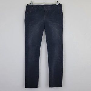 RtA Low Rise Skinny Crop Jean, Faded Black / Dark Grey